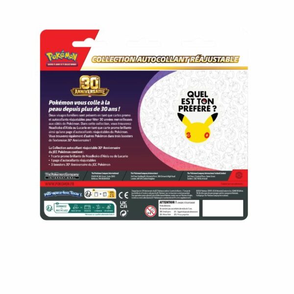 [PRECO] Pokémon Célébration 30 ans Collection Autocollant Lucario FR