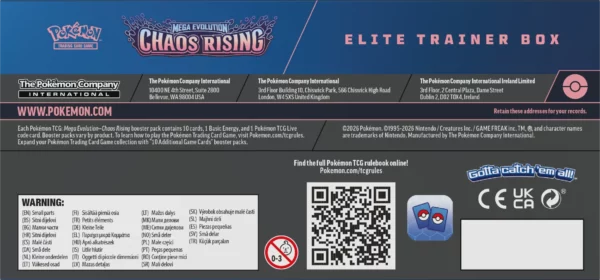 Pokémon Chaos Rising ETB Elite Trainer Box [EN] [me04]