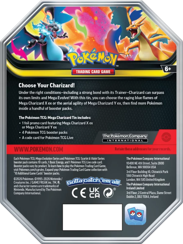 Pokémon Spring ex Tin Mega Charizard Y EN