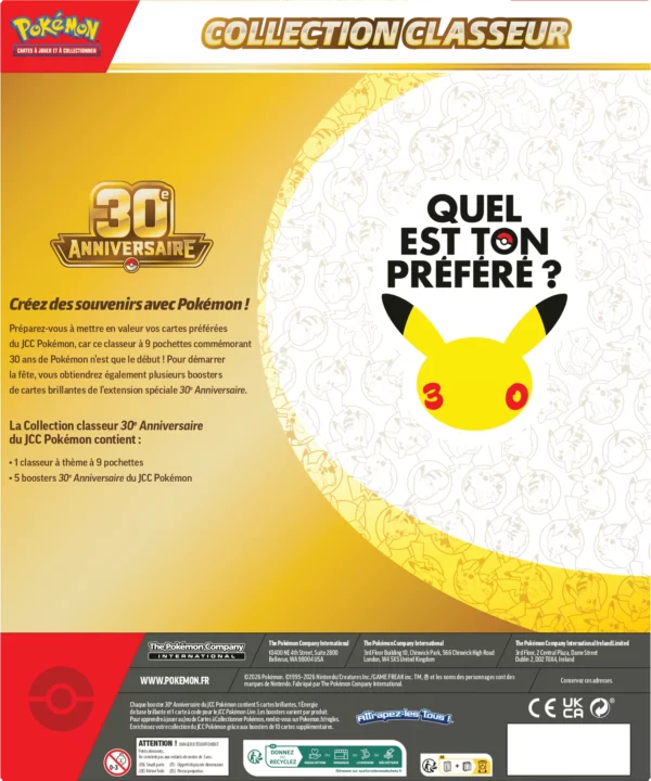 [PRECO] Pokémon Célébration 30 ans Coffret Classeur FR