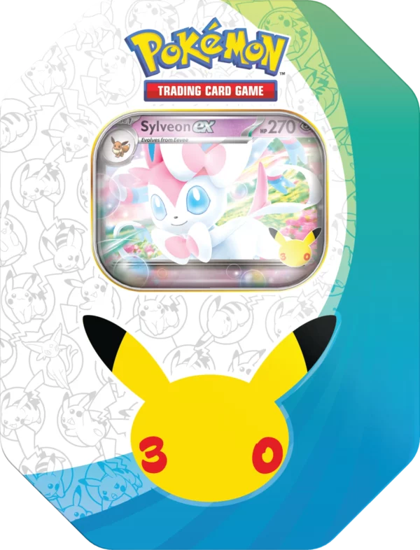 [PREORDER] Pokémon 30th Celebration ex Tin Sylveon [EN]